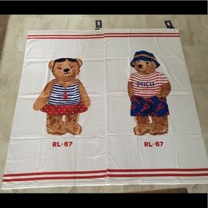 ralph lauren teddy bear beach towel